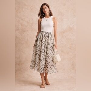 🌺Anthropology Dhruv Kapoor Kimmi A Lined MIDI Skirt